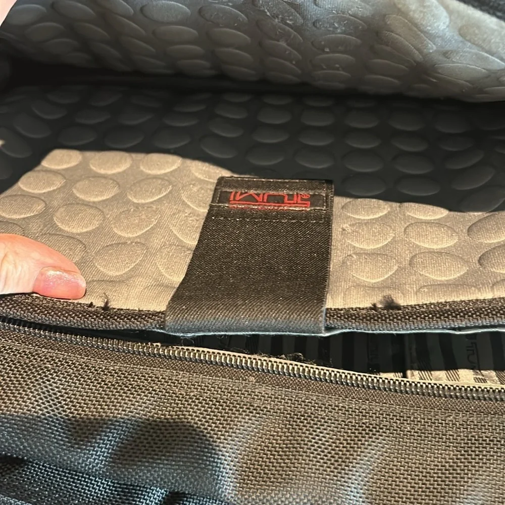 TUMI Alpha Black Ballistic expandable Laptop Business Briefcase
